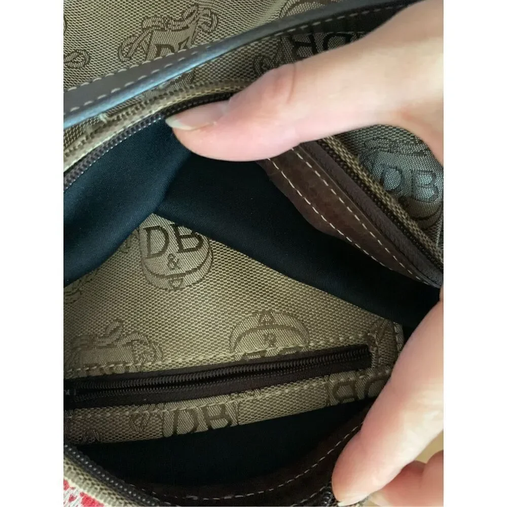 DOONEY & BOURKE Donegal Crest Tan Logo Leather Strap Jacquard vintage